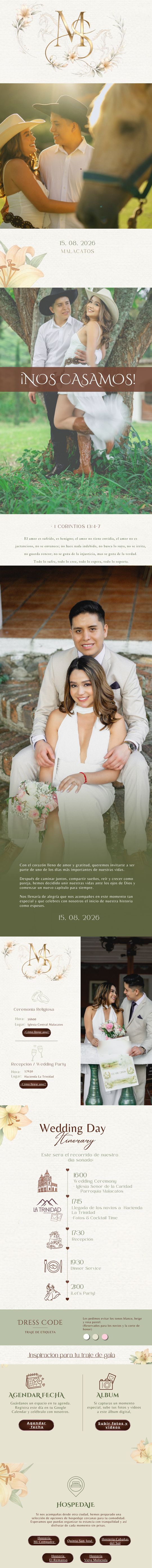 Invitación digital de boda hecha por GH Studio