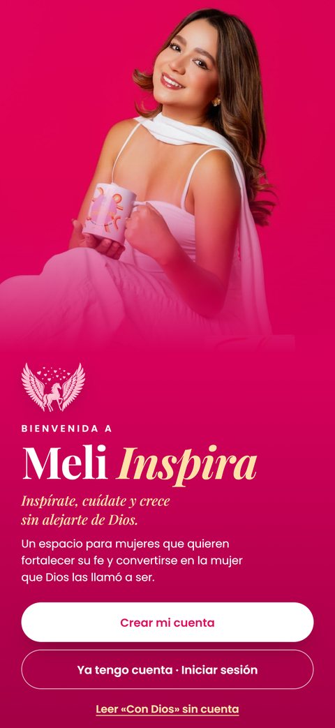 App Meli Inspira: pantalla de bienvenida